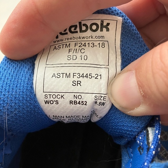 Reebok Work N7453 Women’s Blue/Grey Work Speed Work Comp Toe Shoes Size 8.5 M‎ - Picture 5 of 6